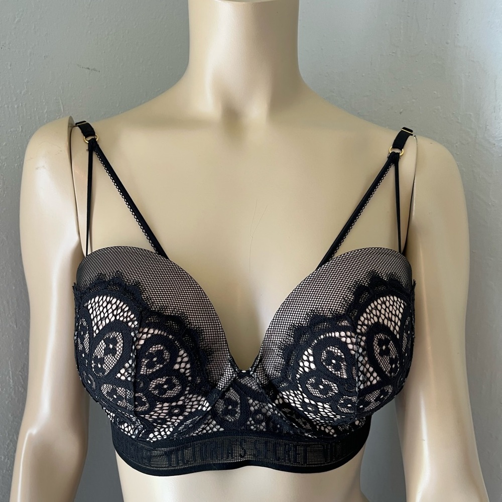 Victoria’s Secret Black Mesh 34D Underwire Bra